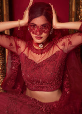 Flawless Looking Lehenga Choli in Red